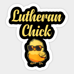 Lutheran Chick Luther Protestant Reformation Sticker